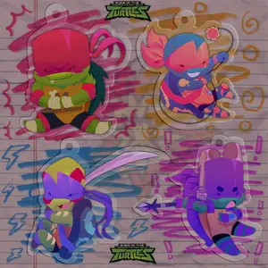 ROTTMNT Keychain, Turtles Acrylic Keychain - Cute, Durable, And Perfect For Bags, Keys, Or Gifts. Great For Daily Use Or As Thoughtful Little Gifts For Your Friends And Yourself.