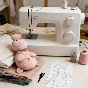Duck patchwork template with 1 sewing finger cover edge pressing controller, random color, hot water can quickly restore the template to its original shape
