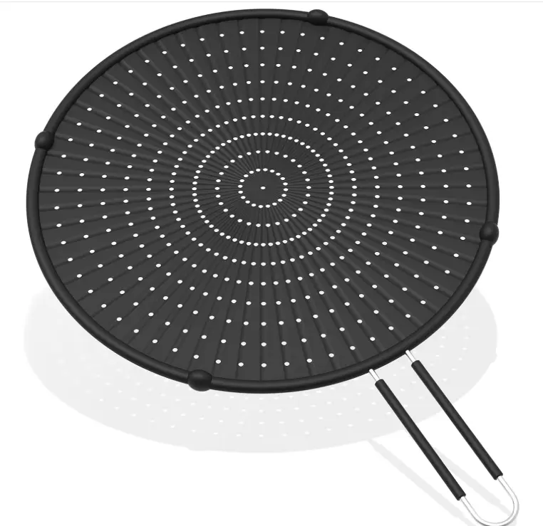 INYOU Silicone Splatter Screen for Frying Pan Suitable for 13” Pans, Multi-Use Grease Splatter Guard Heat Resistant to Hot Oil Food Safety Oil Splash Guard