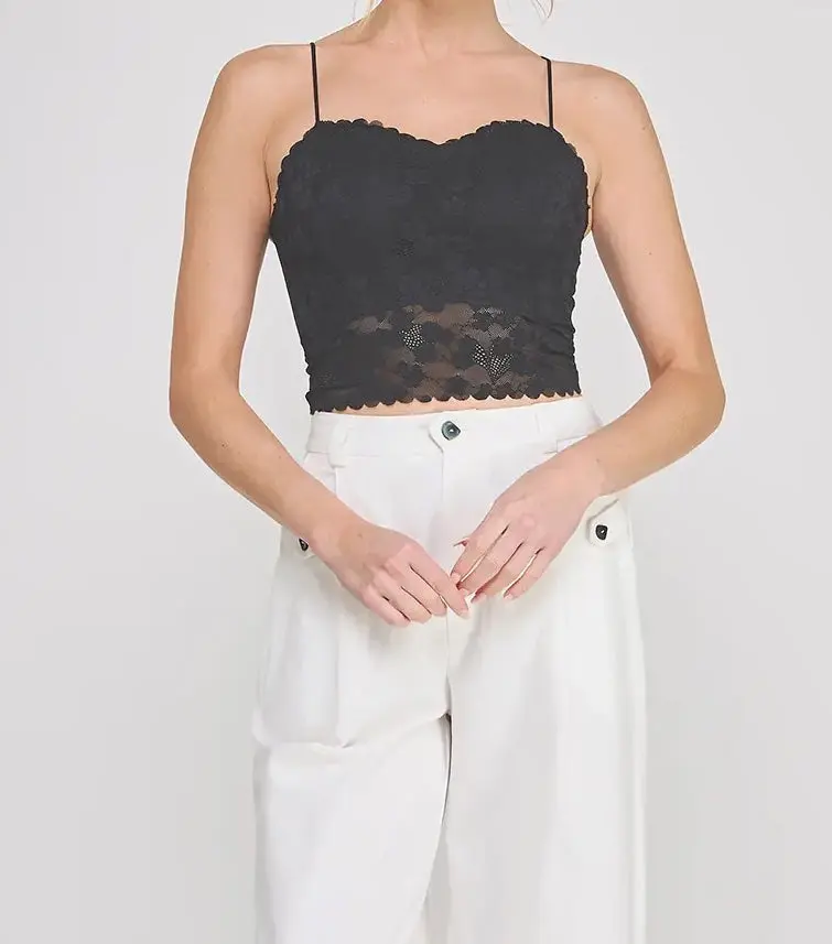 Floral Knit Bralette