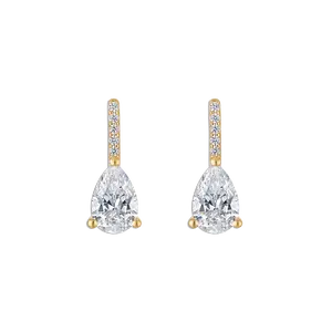 Linea Pave Pear Stud