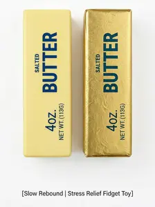 Midou Slow Rising Dumpling Squishy Butter Squeeze Toy Pack Sensory Stress Relief Squishies Soft & Stretchy Fidget Toys for Anxiety Relief Party Favors (Dumpling Squishy Butter)