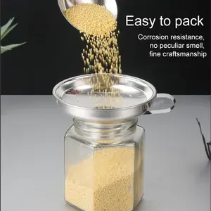 Stainless Steel Funnel for Wide and Regular Jar Jars Canning Supplies Kitchen Funnel Jam Wine Oil Filter Tool