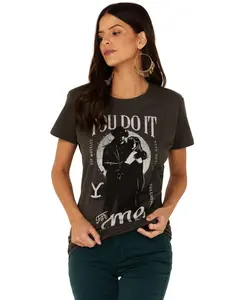 Paramount Network's Yellowstone Women's Charcoal You Do It For Me Graphic Tee - 66-152