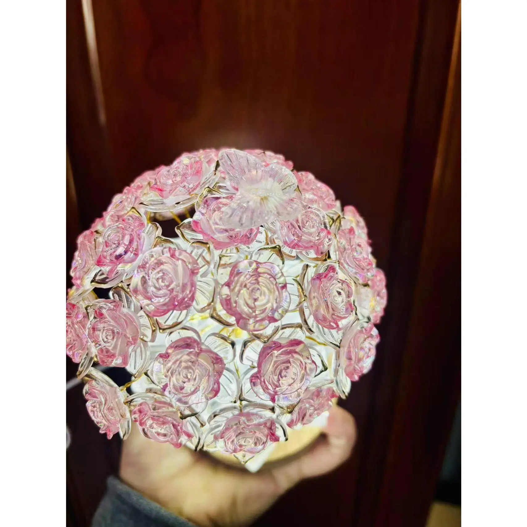 Dreamy Pink Rose Night Light