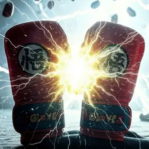 Orange Saiyan Boxing Gloves Velcro