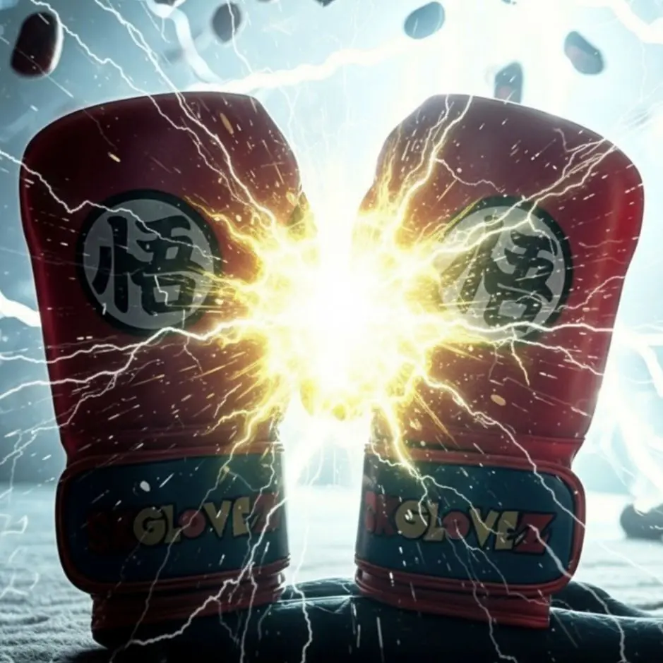 Orange Saiyan Boxing Gloves Velcro