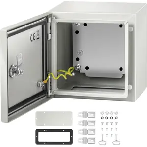 VEVOR NEMA Metal Case, 8x8x6'' NEMA 4X Metal Electric Enclosure, IP66 Water & Dust Resistant, Suitable for Both Outdoor & Indoor Electrical Connections
