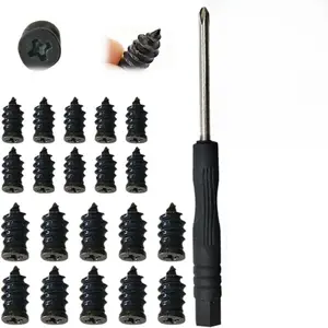 20 Pcs,Tire Repair Rubber Nail Kit with 2 Sizes, Screw in Tire Plugs Rubber Screws, Tire Repair Screws for Tubeless Tires, Fast Emergency Tire Repair for Car Motorcycle Bike Truck