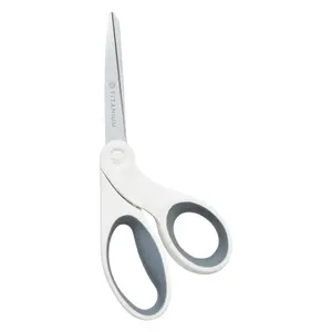 Westcott 8" Bent Titanium Bonded Craft Scissors, White (16375)