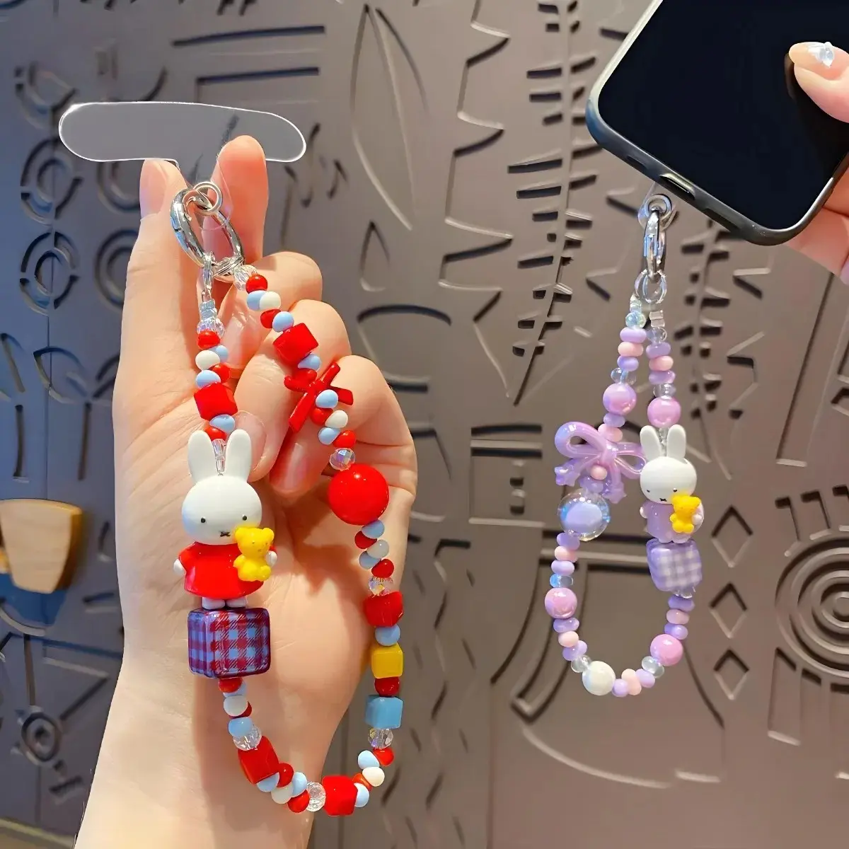 Cute Miffy Rabbit Keychain Doll Cutegirlish Anime CartoonCreative Diy  Keychain Schoolbag Couple Gift
