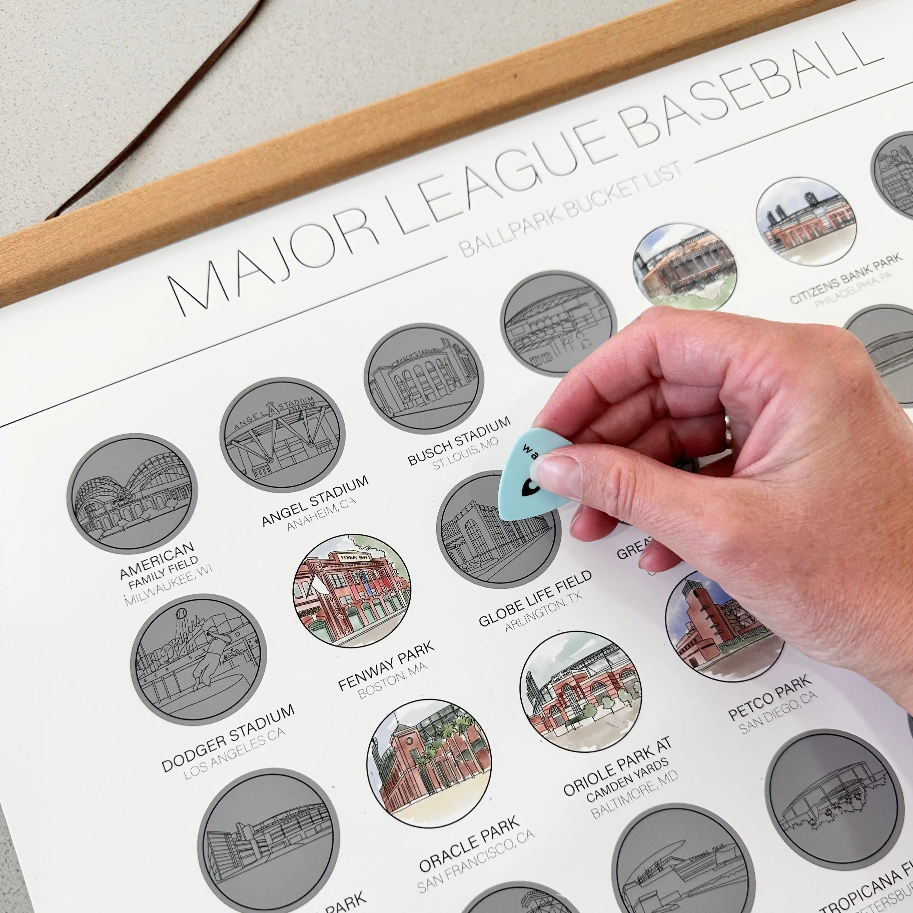 MLB Baseball Ballpark Scratch Off