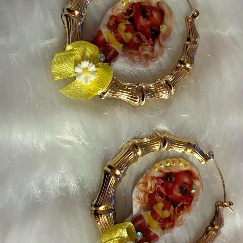 Customized bamboo earrings (Small)