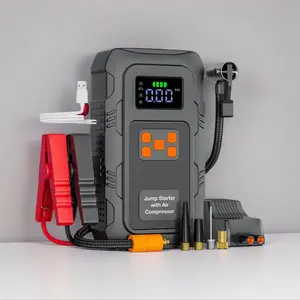 [POVASEE] 6000A Portable Jump Starter & 150PSI Air Compressor – 24000mAh Dual-Engine Car Emergency Power Bank for Gas & Diesel