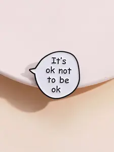 Emotional Dialogue Badge Enamel Pin, Heartwarming Healing Design, Emotional Support, Anti-Anxiety Gift, Mental Health Awareness Jewelry