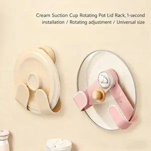 2 PCS Pot lid rack, kitchen storage rack, wall-mounted, no-drill, multi-functional wall-mounted storage hook for cutting boards and chopping boards.