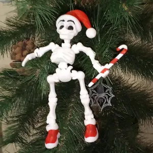 3D Printed Posable Skeleton Santa Ornament Decoration Decor christmas decorations bauble
