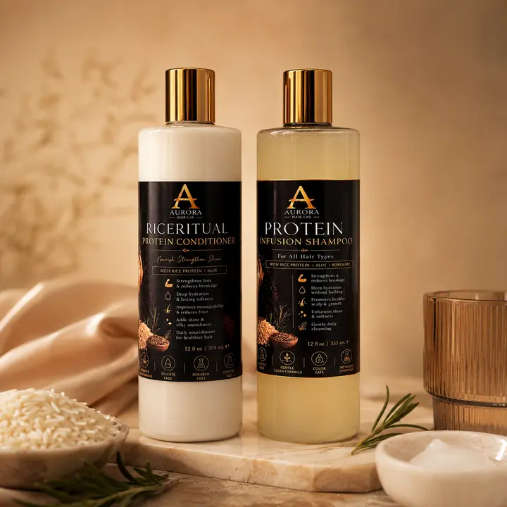 RiceRitual Protein Shampoo & Conditioner Duo 12oz Each For All Hair Types