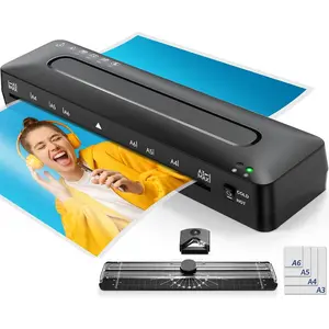 Laminator Machine 11x17-4-in-1 Thermal Cold 13 Inch Laminating Machine with Sheets, Paper Trimmer & Corner Rounder, ABS Jam Release &  Warm-up Laminator for A3/A4/A5,  Office School