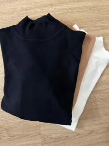 Women's Plain Long Sleeve Eva Turtle Neck Top for Fall