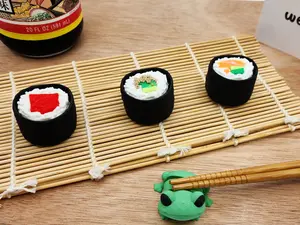 Sushi Clicker Set Tuna Salmon Avocado & Avocado Masago Fidget Toys Keychain Charms Desk Toy Clicky Charm Novelty Toy | Stress Relief | Relaxation Toy | Clicker Fidget