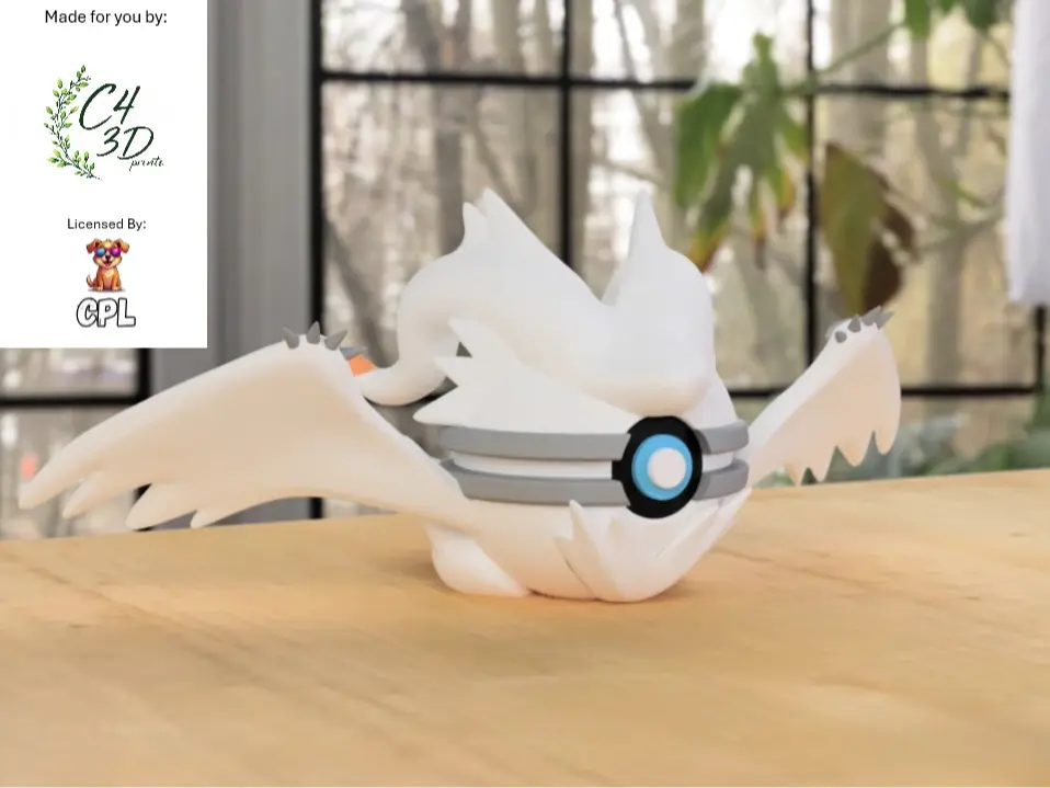 Reshiram Ball - 1st Print - High-Quality PLA, 3D Printed Pokeball Figure