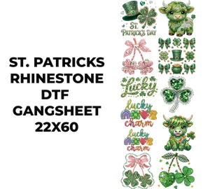 ST PATRICKS RHINESTONE DTF GANGSHEET FOR SHIRTMAKING