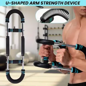 Adjustable U Shape Arm Gripper, 66-110 lbs Home Gym Equipment for Chest Triceps Forearm Thigh Shoulder, Full Body Strength Trainer