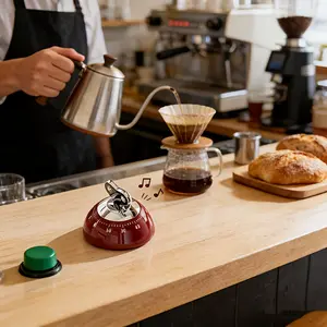 Mechanical Kitchen Timer - 60 Minute Visual Countdown Clock with Loud Alarm, No Battery Needed, Magnetic/Hook Installation, Durable Metal Design, for Cooking, Baking, Time Management & Learning Focus, Easy to Read Numbers, Sturdy Build