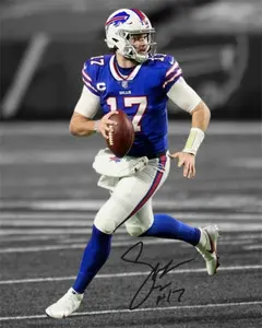 Josh Allen Buffalo Bills autographed photo print poster wall art home decor