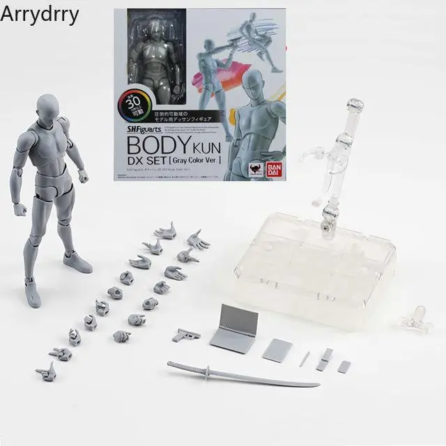 Articulated Figurines, Male & Female Rotatable Kun-Chan Movable Body Toys with Extra Hands, Anime Shf Action Figure Draw Mannequin Model for DIY Sketching