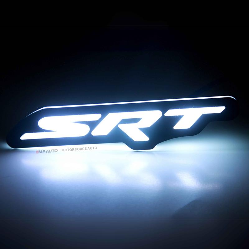 Flow Series SRT RGBW LED Badge Emblem for Dodge Charger, Challenger, Chrysler, and Jeep - Dynamic Multicolor Effects, Time-0-1 Hour Installation