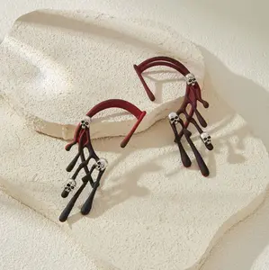 [Limited time event] Halloween exaggerated lava earrings irregular nose ring earrings nipple rings multi-purpose gifts versatile fashion personality creative design