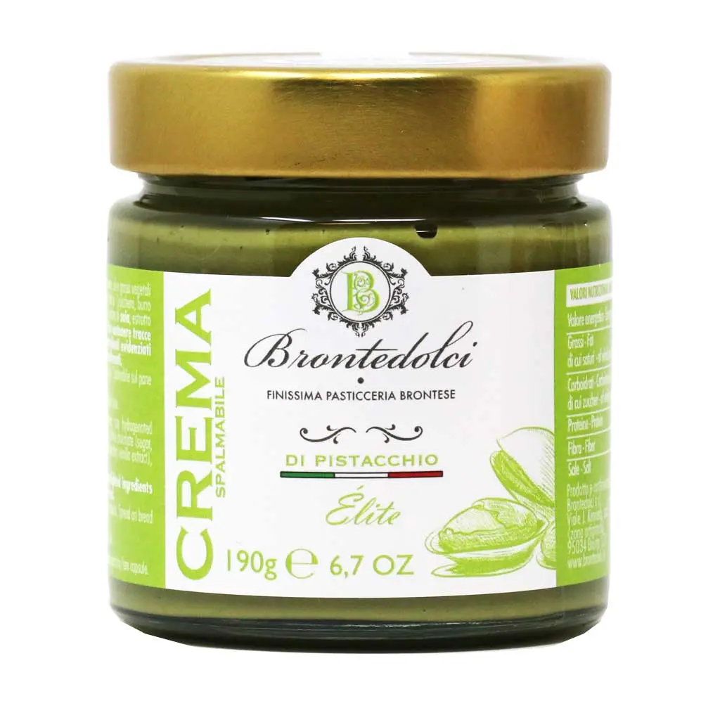 Brontedolci - Sicilian Pistachio Cream "Elite" Nut Butter, 190g (6.7oz) Jar