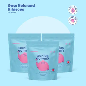 JoySpring Genius Gummies – Focus Gummies for a Calmer & More Focused Mind - 3 Pack