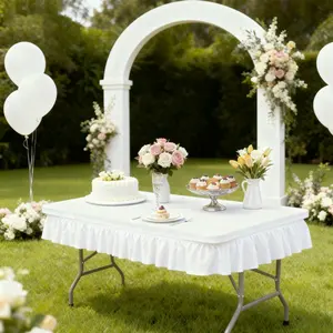 Stretchable Rectangular Tablecloth with Stretched Border Design, Wrinkle-Free Easy Wash, Smooth, Ideal for Weddings Parties and Table Protection