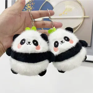Cute Panda Plush Keychain - Soft Stuffed Animal Bag Charm for Kids and Panda Lovers