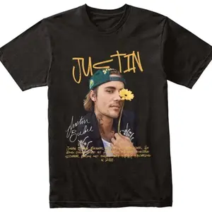 JB Shirt, Pop Star Graphic Tee, Vintage Music Shirt, Y2K Aesthetic Tee, Singer Fan Gift G