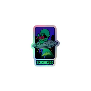 ALIEN HOLOGRAPHIC STICKER