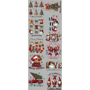 MERRY & BRIGHT (2) PREMADE GANGSHEET  - 22X60  DTF TRANSFERS - DIRECT TO FILM