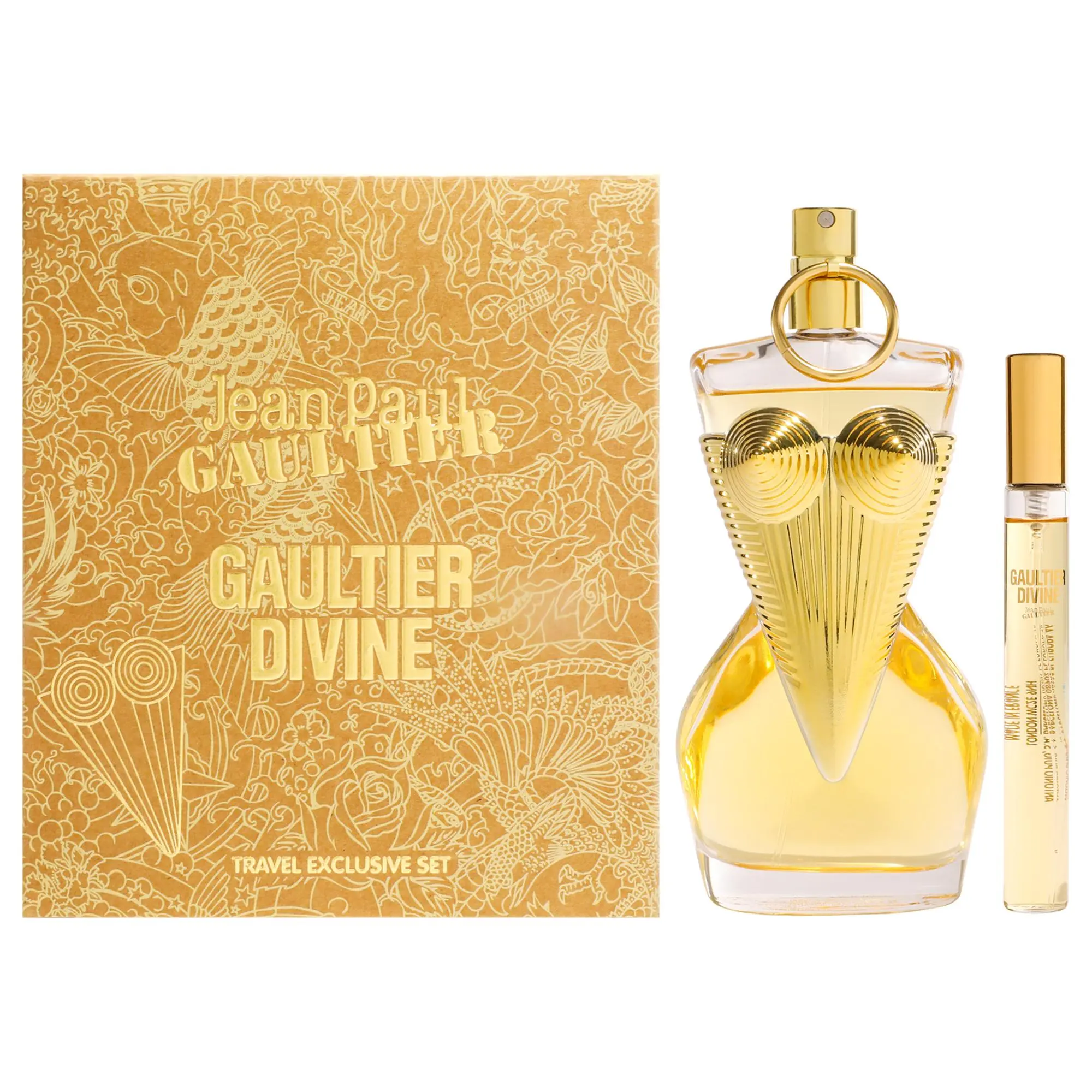 Divine by Jean Paul Gaultier for Women - 2 Pc Gift Set 3.4oz EDP Spray, 0.3oz EDP Spray (Mini)