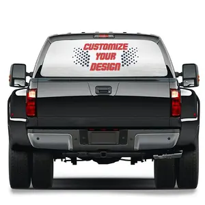Custom printed perforated truck back window decal