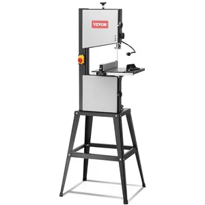 fathersdaygift  VEVOR Band Saw with Stand, 9.65-Inch, 5601100 RPM Two-Speed Benchtop Bandsaw, 370W 1/2HP Motor 6'' Cutting Height 72.13'' Sawblade Length, with Fence and Miter Gauge, for Woodworking Aluminum Plastic
