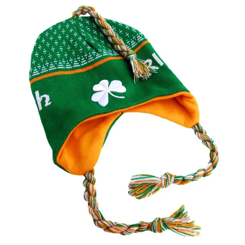 Irish Green Toboggan Knit Hat