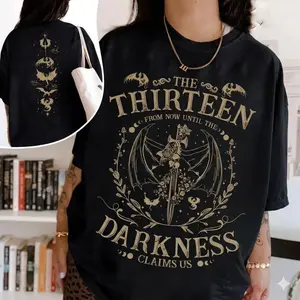 The Thirteen Throne of Glass Shirt – "From Now Until the Darkness Claims Us" Bookish Graphic Tee
