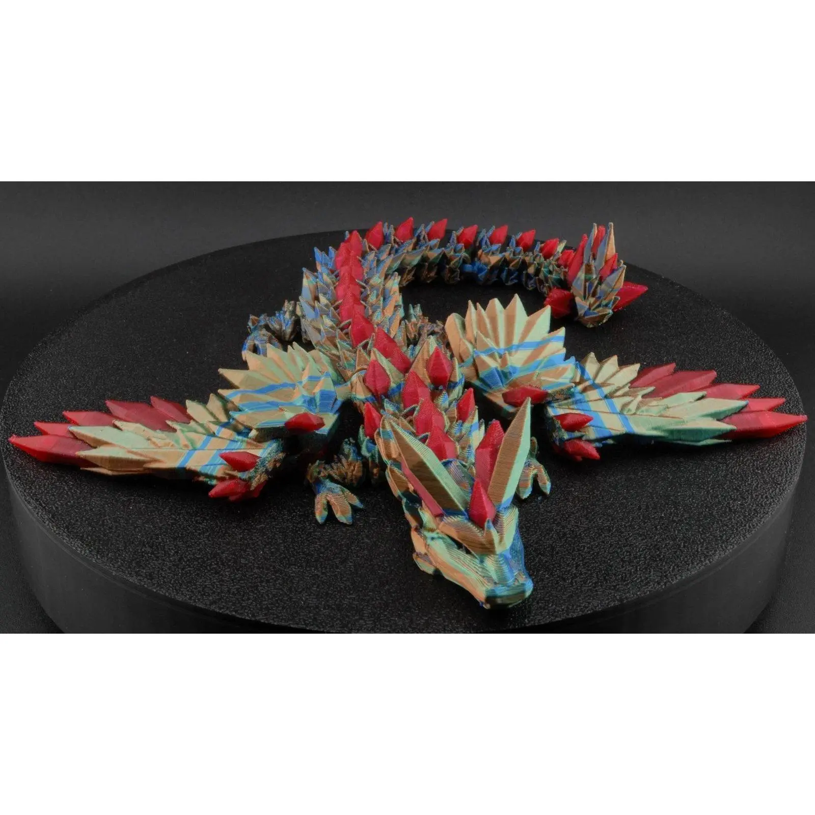 Crystal Wing Dragon – Articulated Poseable Fantasy Dragon Toy | 3D Printed Collectible with Shard Crystal Wings
