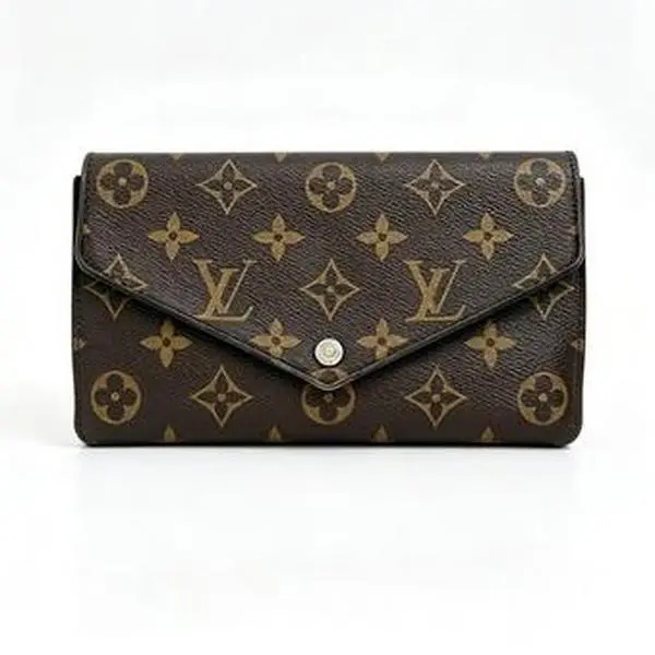 Pre-owned Louis Vuitton Monogram Envelope Long Wallet Snap Button Preowned Luxury Designer Leather Card Holder Purse