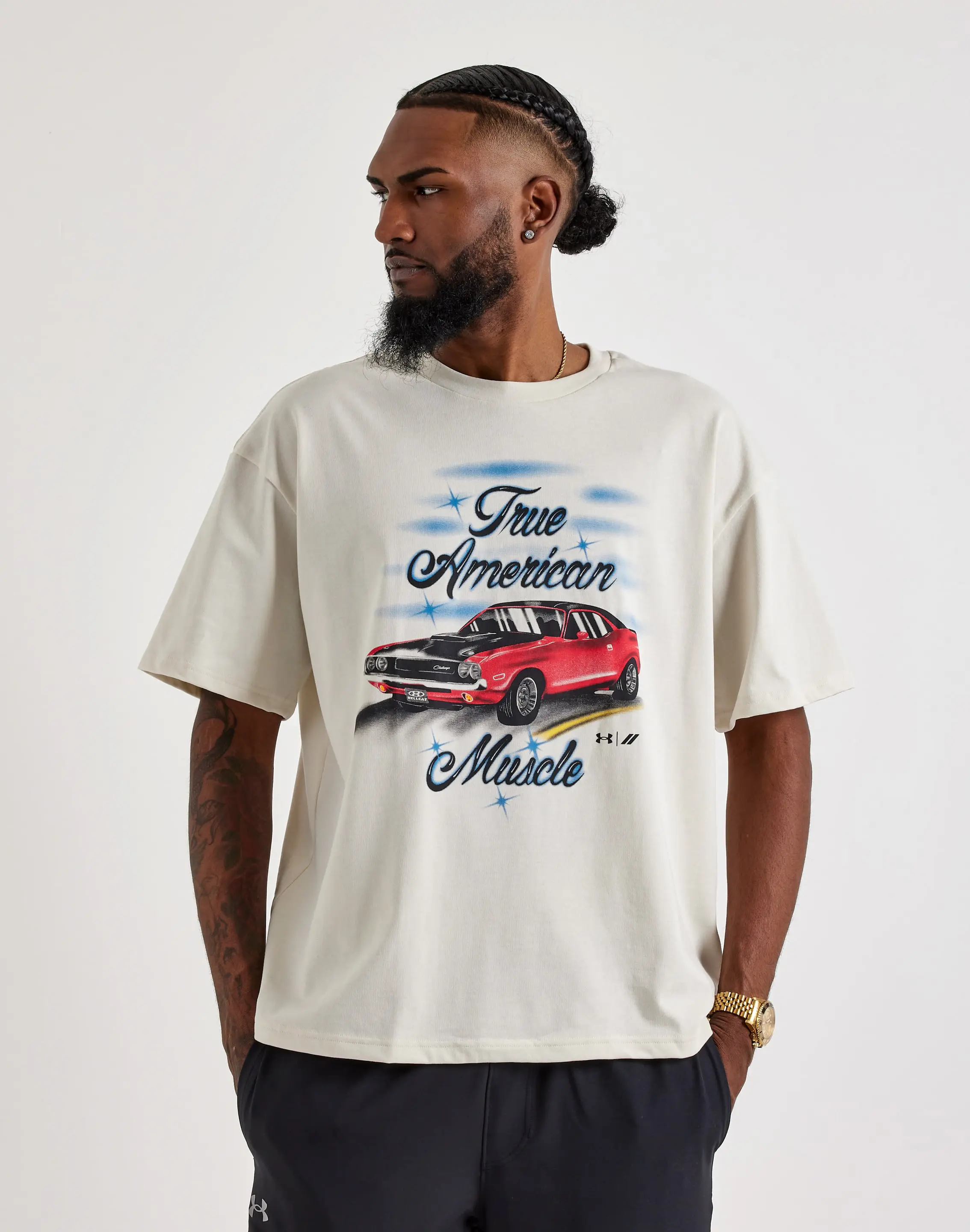 Mens Under Armour Dodge Airbrush Tee