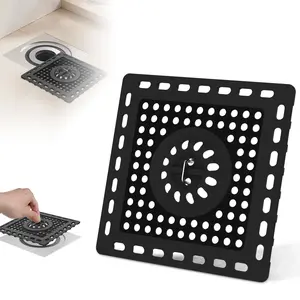 Hibbent Hair Catcher/Drain Strainer/Shower Drain Cover for Bathroom Floor Drain, Stainless Steel and Silicone