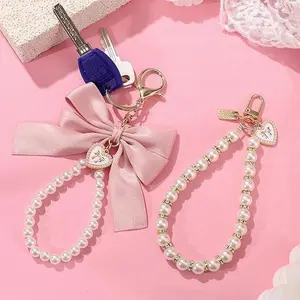 Women Bag Keychain Bowknot Design, Elegant Cute Bag Charm for Women, Trendy Fashion Bag Decoration Keychain for Bags, Stylish Purse Accessory for Daily Use & Car Key Decor